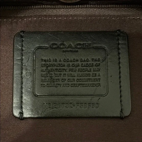 Coach Black Leather Tote Bag - Picture 10 of 12